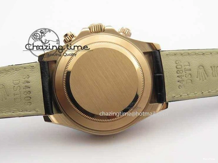 MiroTime 0326 Comfortable Daytona 116515 Noob 1:1 Best Edition Black RG Dial On Black Leather Strap A 3788